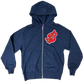 Bolted B Logo Patch Navy Zip Up