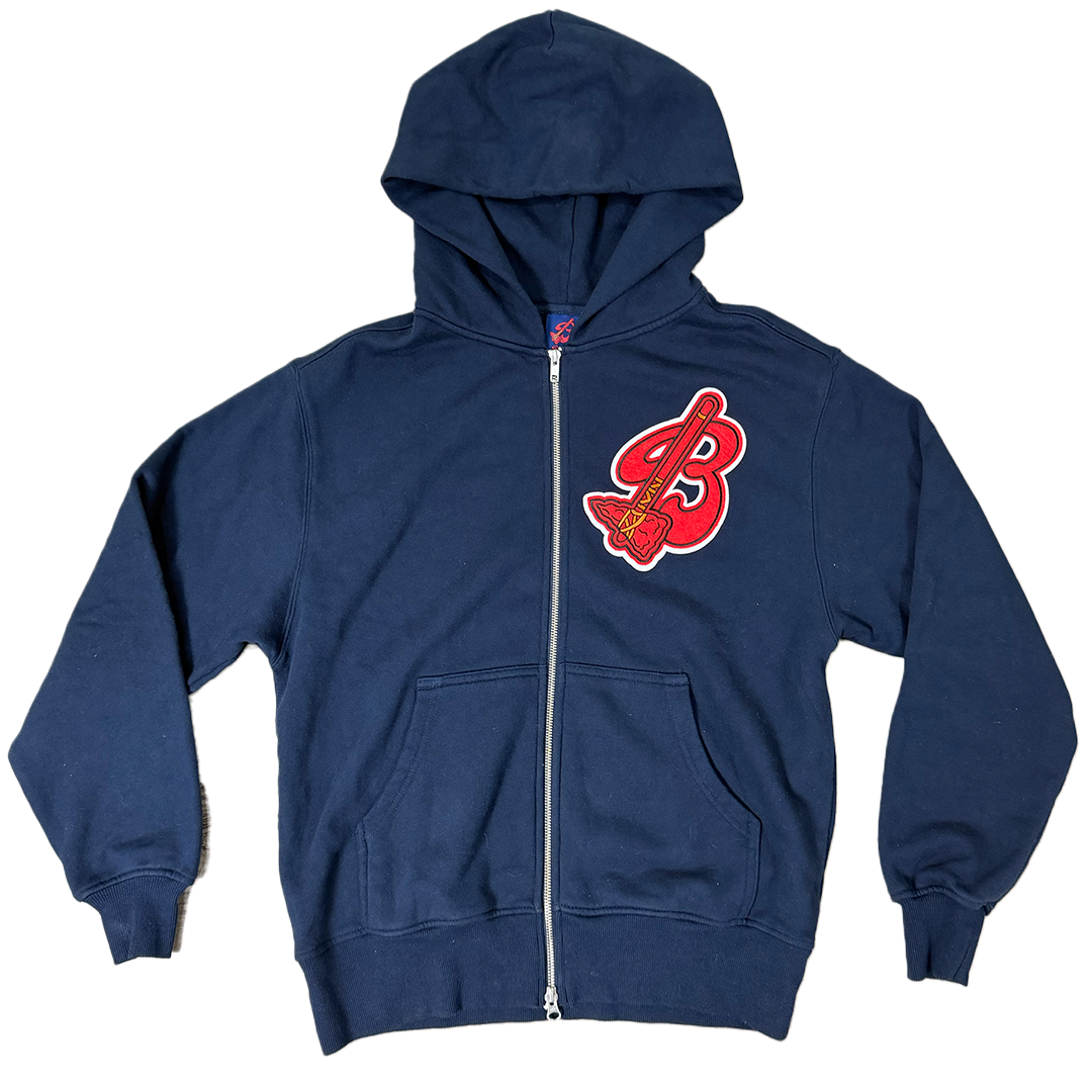 Bolted B Logo Patch Navy Zip Up