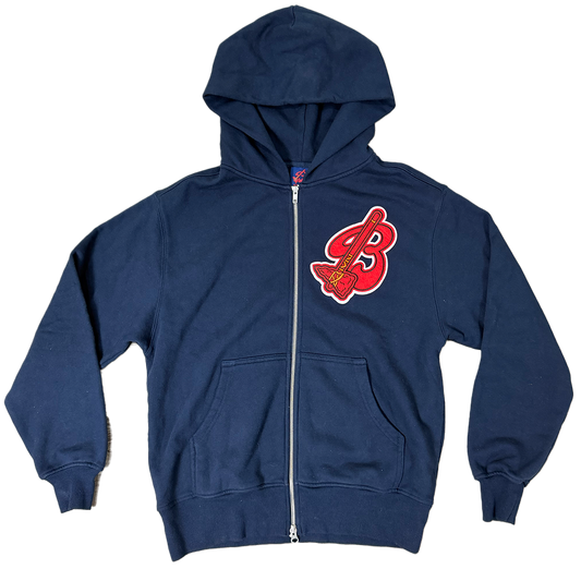 Bolted B Logo Patch Navy Zip Up
