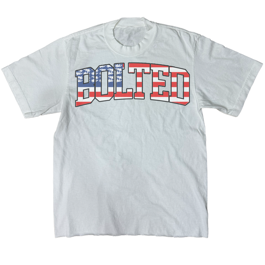 Bolted Patriot White Tee