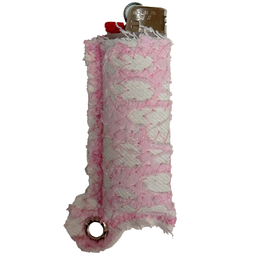 WHITE/PINK LIGHTER COVER