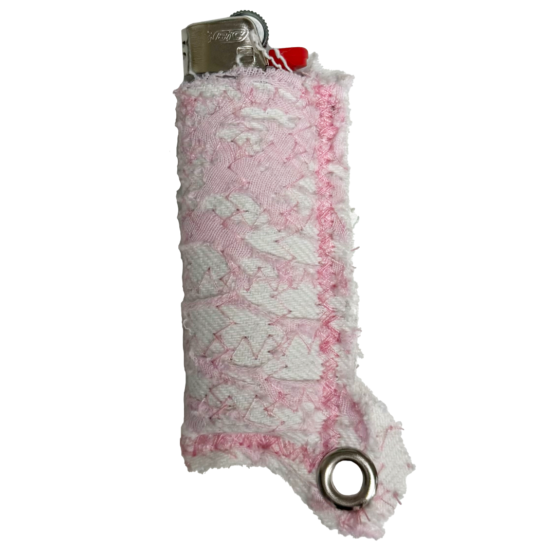 WHITE/PINK LIGHTER COVER